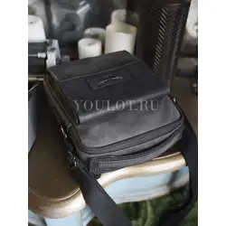 Сумка мужская через плечо кожаная Ryff Ryder черная