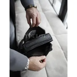 Сумка мужская через плечо кожаная Ryff Ryder черная