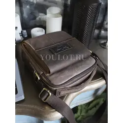 Сумка мужская через плечо кожаная Ryff Ryder коричневая