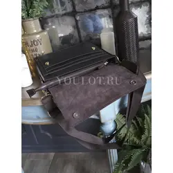 Сумка мужская через плечо Ruff Ryder A4 из натуральной кожи