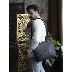 Сумка мужская через плечо Ruff Ryder A4 из натуральной кожи