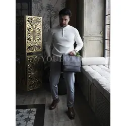 Сумка мужская через плечо Ruff Ryder A4 из натуральной кожи