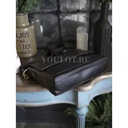 Сумка мужская через плечо Ruff Ryder A4 из натуральной кожи