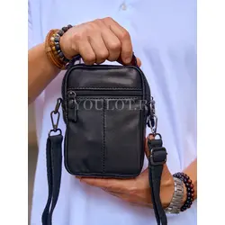 Сумка мужская через плечо Ruff Ryder маленькая кожаная