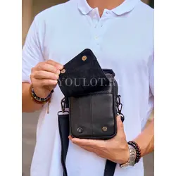 Сумка через плечо Ruff Ryder из натуральной кожи маленькая