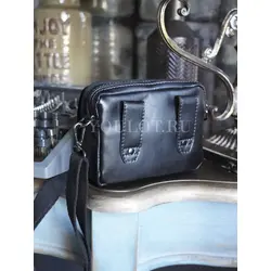 Сумка мужская через плечо, на пояс Ruff Ryder маленькая кожаная