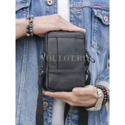 Сумка через плечо, на пояс Ruff Ryder маленькая из натуральной кожи