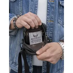 Сумка через плечо, на пояс Ruff Ryder маленькая из натуральной кожи