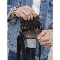 Сумка через плечо, на пояс Ruff Ryder маленькая из натуральной кожи