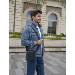 Сумка через плечо, на пояс Ruff Ryder маленькая из натуральной кожи