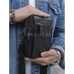 Сумка мужская через плечо, на пояс Ruff Ryder маленькая из натуральной кожи