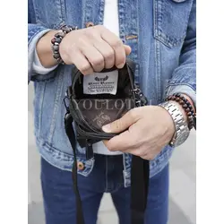 Сумка мужская через плечо, на пояс Ruff Ryder маленькая из натуральной кожи