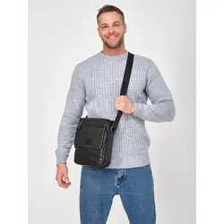 Сумка мужская через плечо Ryff Ryder с клапаном из натуральной кожи