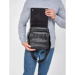 Сумка мужская через плечо Ryff Ryder с клапаном из натуральной кожи