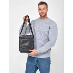 Сумка мужская через плечо Ryff Ryder с клапаном из натуральной кожи