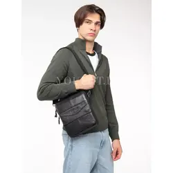 Мужская сумка через плечо из натуральной кожи Ruff Ryder