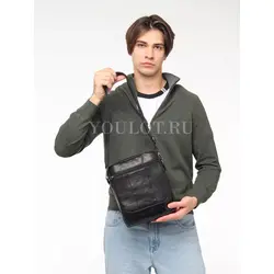 Мужская сумка через плечо из натуральной кожи Ruff Ryder