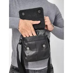 Сумка мужская через плечо, барсетка из натуральной кожи Ryff Ryder