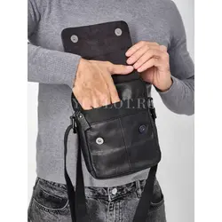 Сумка мужская через плечо, барсетка из натуральной кожи Ryff Ryder