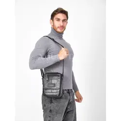 Сумка мужская через плечо кожаная Ruff Ryder с двумя отделениями