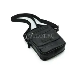 Сумка мужская через плечо кожаная Ruff Ryder с двумя отделениями