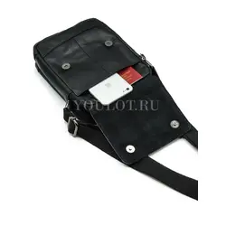 Сумка мужская через плечо кожаная Ruff Ryder с двумя отделениями