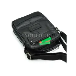 Сумка мужская через плечо кожаная Ruff Ryder с двумя отделениями