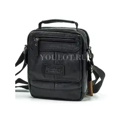 Сумка мужская через плечо кожаная Ruff Ryder с двумя отделениями