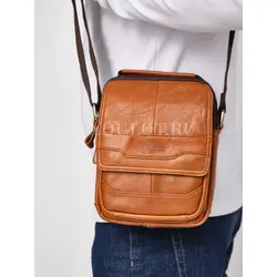 Сумка мужская через плечо, барсетка с ручкой кожаная Ryff Ryder