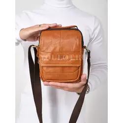 Сумка мужская через плечо, барсетка с ручкой кожаная Ryff Ryder