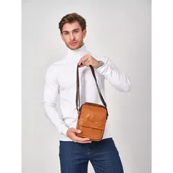 Сумка мужская через плечо, барсетка с ручкой кожаная Ryff Ryder