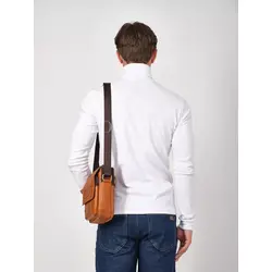 Сумка мужская через плечо, барсетка с ручкой кожаная Ryff Ryder