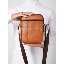 Сумка мужская через плечо, барсетка с ручкой кожаная Ryff Ryder