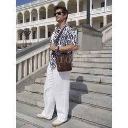 Сумка мужская на плечо из натуральной кожи Ryff Ryder