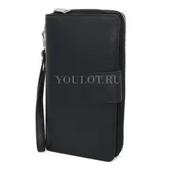 Мужской клатч Briefcase из натуральной кожи, черный