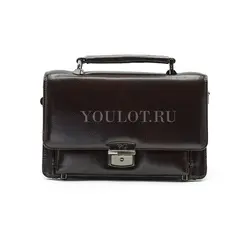 Мужская барсетка через плечо Briefcase коричневая