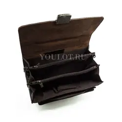 Мужская барсетка через плечо Briefcase коричневая