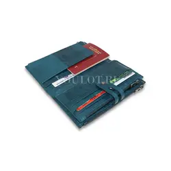 Кошелек женский Briefcase для денег и документов синий