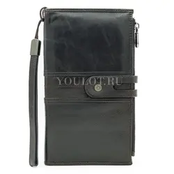 Кошелек женский Briefcase для денег и документов коричневый