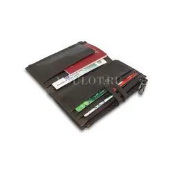 Кошелек женский Briefcase для денег и документов коричневый