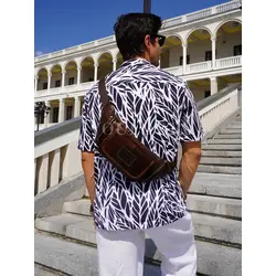 Бананка через плечо Ruff Ryder, сумка на пояс из натуральной кожи