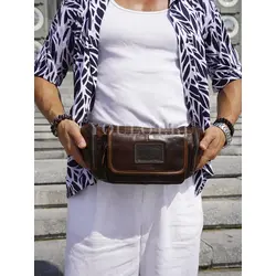 Бананка через плечо Ruff Ryder, сумка на пояс из натуральной кожи