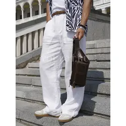 Сумка бананка мужская через плечо Ruff Ryder из натуральной кожи коричневая