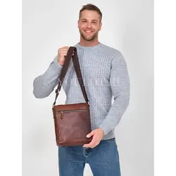 Сумка мужская через плечо большая из натуральной кожи Ryff Ryder