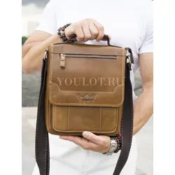 Кожаная сумка Ryff Ryder через плечо мужская premium