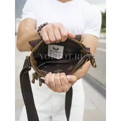 Кожаная сумка Ryff Ryder через плечо мужская premium