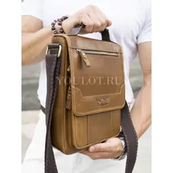 Кожаная сумка Ryff Ryder через плечо мужская premium