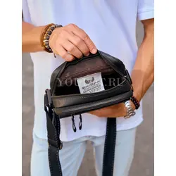 Сумка мужская через плечо, барсетка из натуральной кожи Ryff Ryder