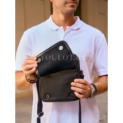 Сумка мужская через плечо, барсетка из натуральной кожи Ryff Ryder