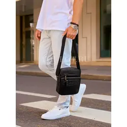 Сумка мужская через плечо, барсетка из натуральной кожи Ryff Ryder